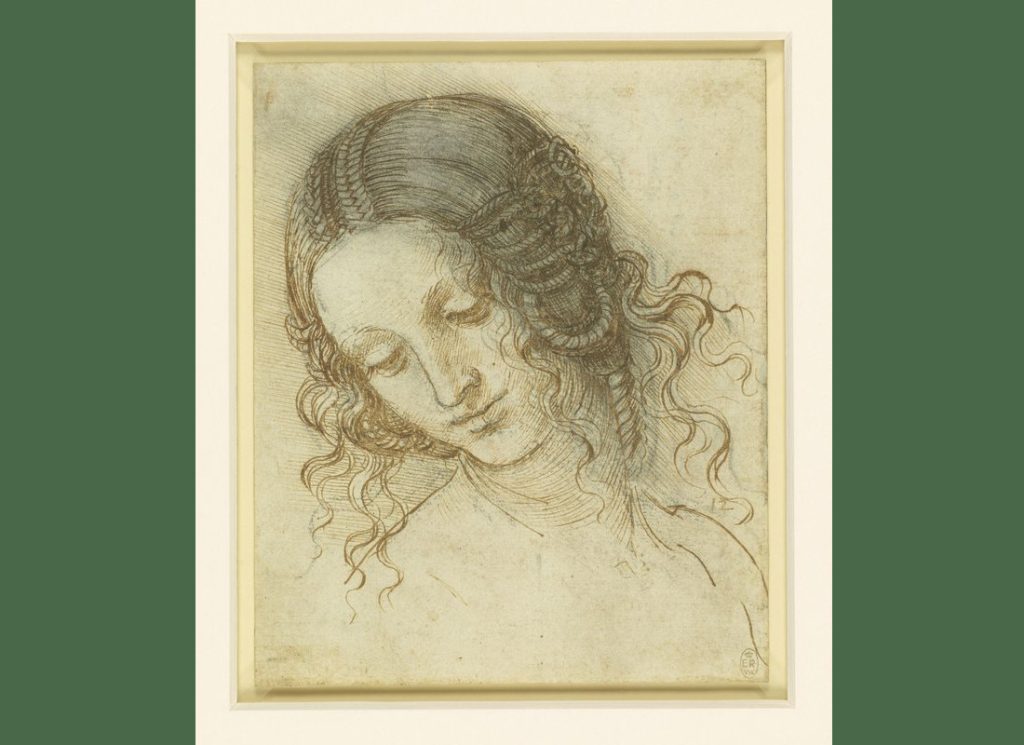 Leonardo, Studio per la testa di Leda (Windsor, Royal Library)