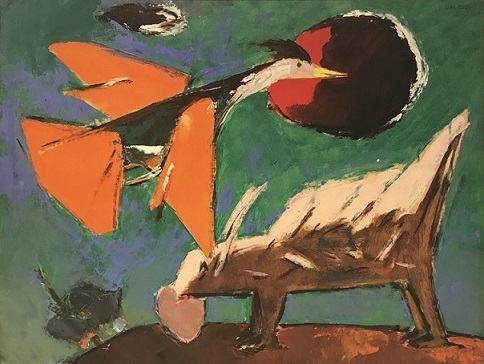 Italo Valenti, Riccio e anatra; la bestia e l’uccello, 1955