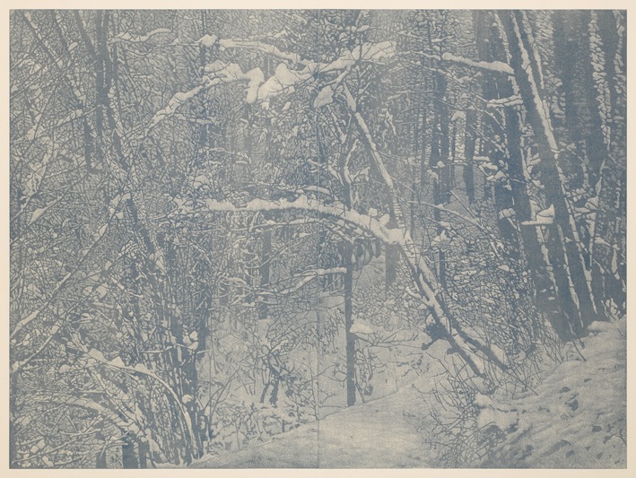 Franz Gertsch, «Winter», 2016 (woodcut on japanese paper)