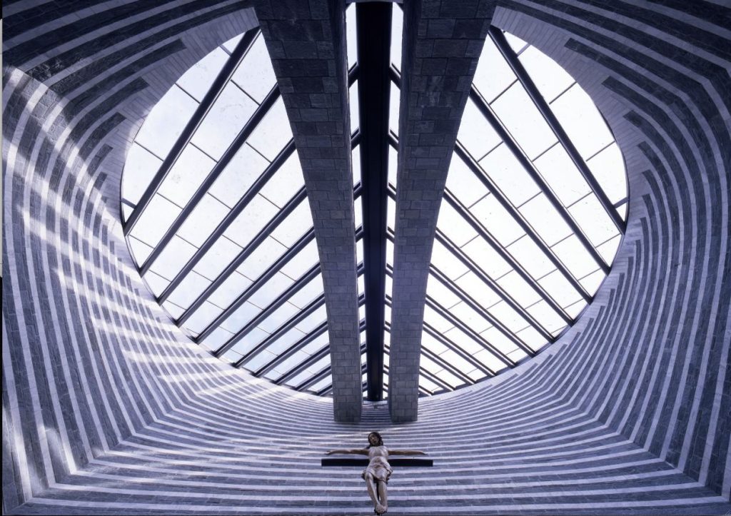 Mario Botta, Chiesa di San Giovanni Battista, Mogno, Svizzera, Mario Botta, 1986-96, part. (Fotografia Enrico Cano)