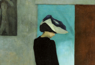 Un particolare dell'immagine di copertina: William Rothenstein, Interno (donna con cappello) 1891 (Sheffield Galleries and Museums)