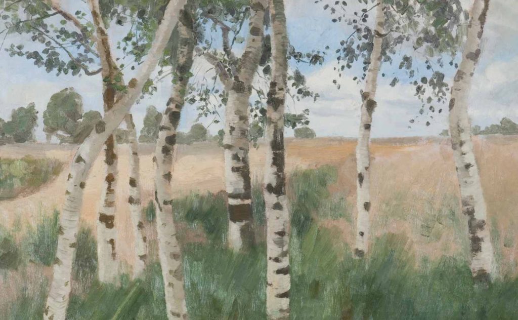 Fritz Overbeck, Betulle davanti a campo di grano (Overbeck-Museum, Brema)