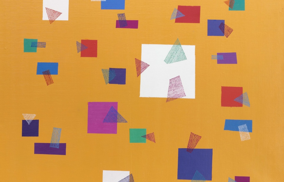 Aoi Huber Kono, Aka 2 (part.), 2020, acrilico su tela, cm 100 x 100
