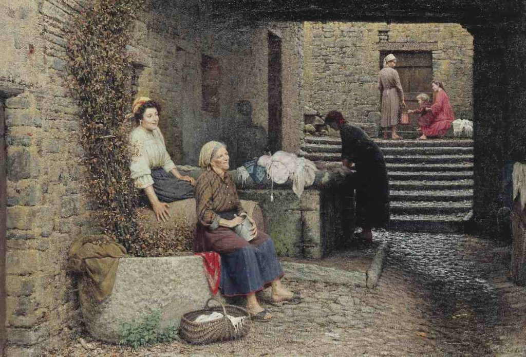 Luigi Monteverde, Arriva il postino, 1908 (Lugano, Museo d’arte della Svizzera italiana, collezione Città di Lugano)