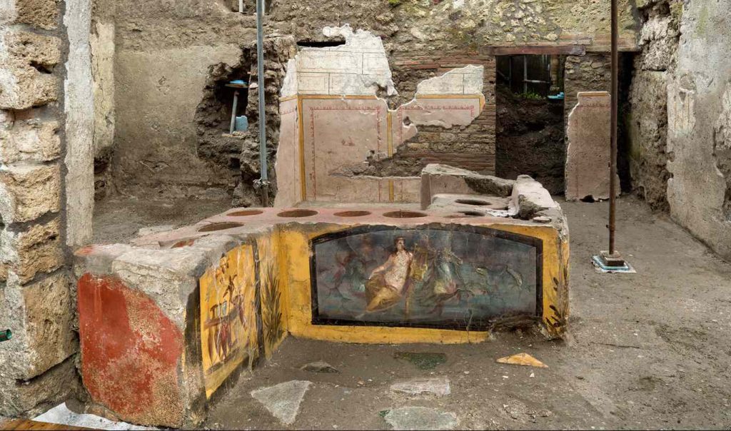 Il thermopolium scoperto a Pompei è in ottimo stato (Keystone)