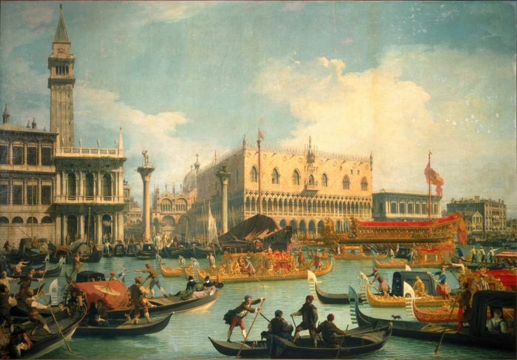 Canaletto, «Il Bucintoro di ritorno al Molo il giorno dell’Ascensione» (1729)