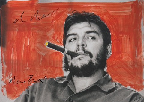 Burri, El Che, riproduzione sull'invito alla Retrospettiva 2005-10, Rotterdam (© R. Burri / Magnum Photos Fond. René Burri, court. Musée de l’Elysée, Laus.)