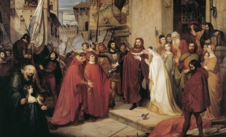 Antonio Ciseri, La partenza di Giano della Bella per il volontario esilio, 1849 (© Museo d'arte della Svizzera italiana, Lugano Collezione Città di Lugano)