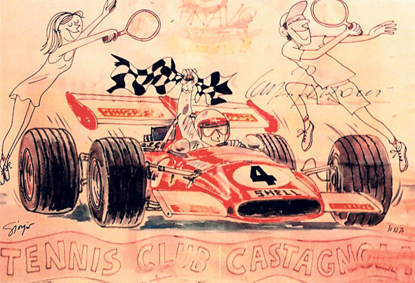 Guglielmetti ha voluto omaggiare anche Clay Regazzoni