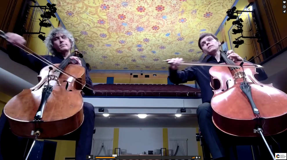 Un momento del concerto di Claude Hauri e Milo Ferrazzini (www.centroculturalechiasso.ch)