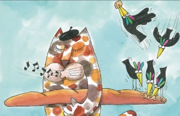 Una divertente immagine di Adriano Crivelli dal suo «Gattario»