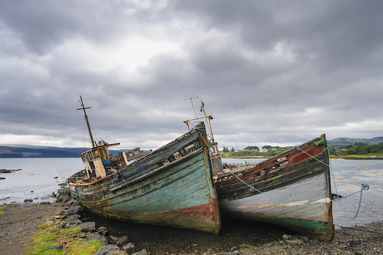 Mull Island, relitti di barche da pesca