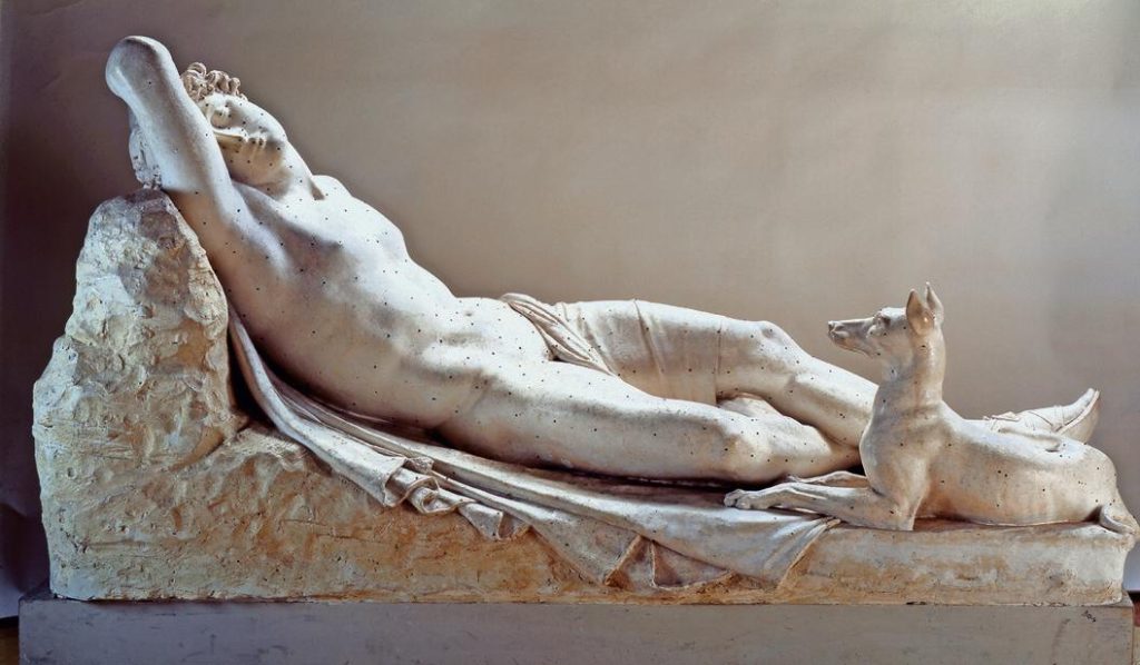 Antonio Canova, «Endimione dormiente» (Possagno, Gypsotheca e Museo Antonio Canova 2019, Fond. Canova onlus; foto Lino Zanesco)