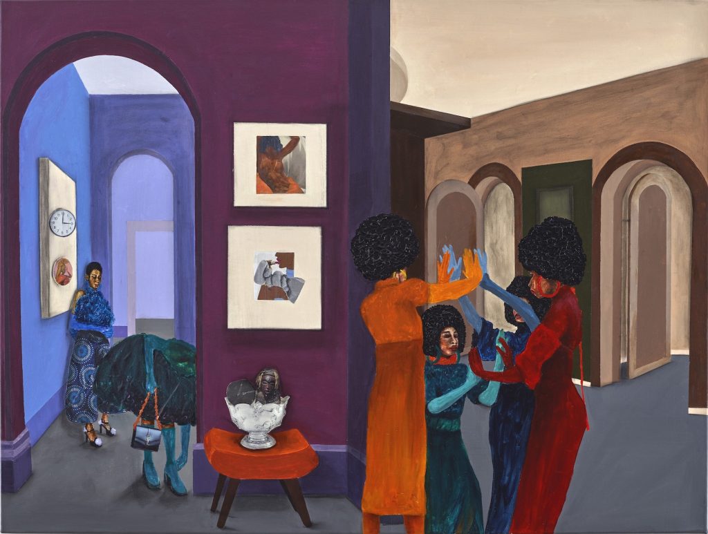 Wait your turn – Competitive Sisterhood
Cinthia Sifa Mulanga, 2021 (© bei der Künstlerin / the artist; Courtesy of Serge Tiroche and the Africa First Collection © Courtesy African Arty Gallery)