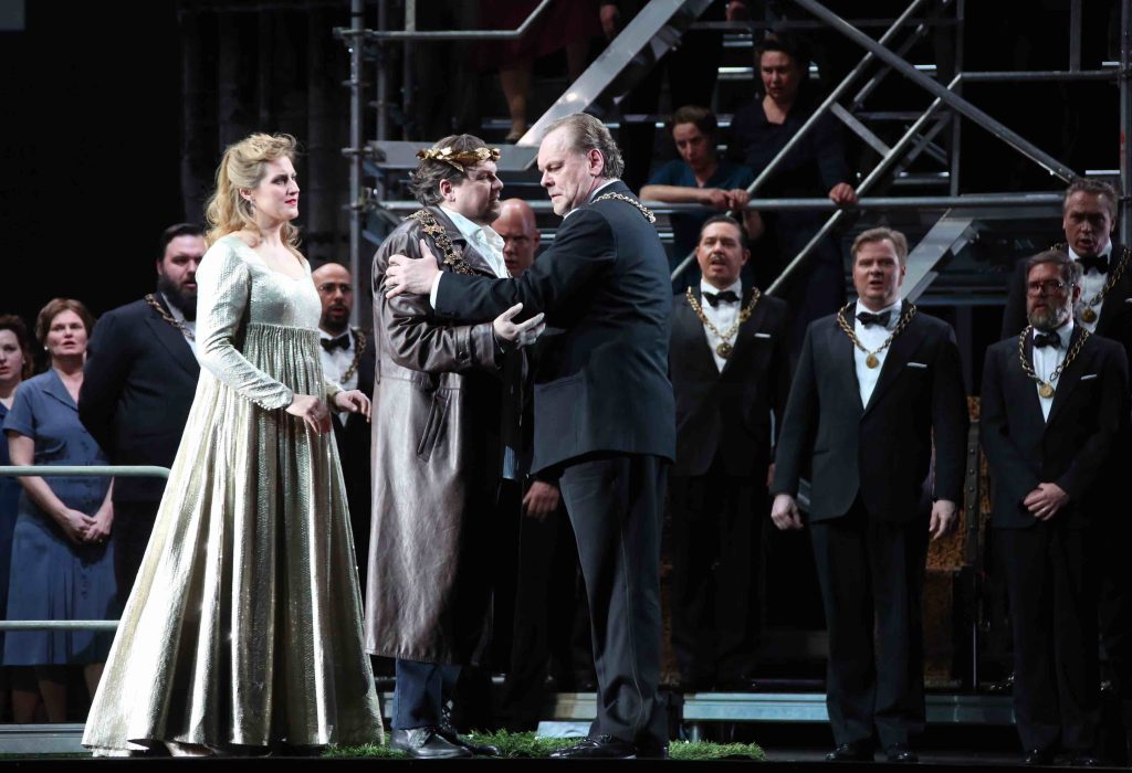 Un momento di Die Meistersinger von Nürnberg, al Teatro alla Scala fino al 5 aprile (Brescia/Amisano, Teatro alla Scala)