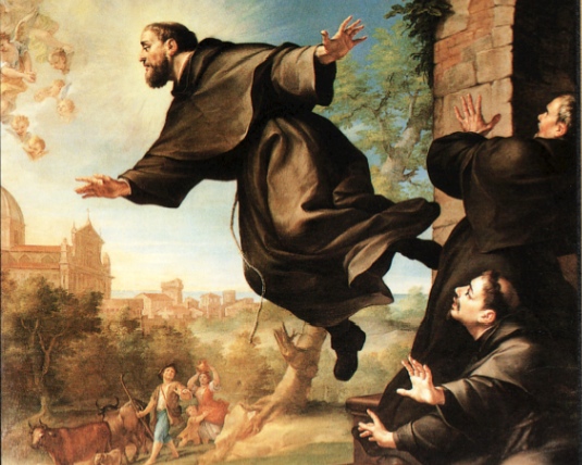 Giuseppe da Copertino nella raffigurazione di Ludovico Mazzanti (1686-1775), ritaglio (Marka)