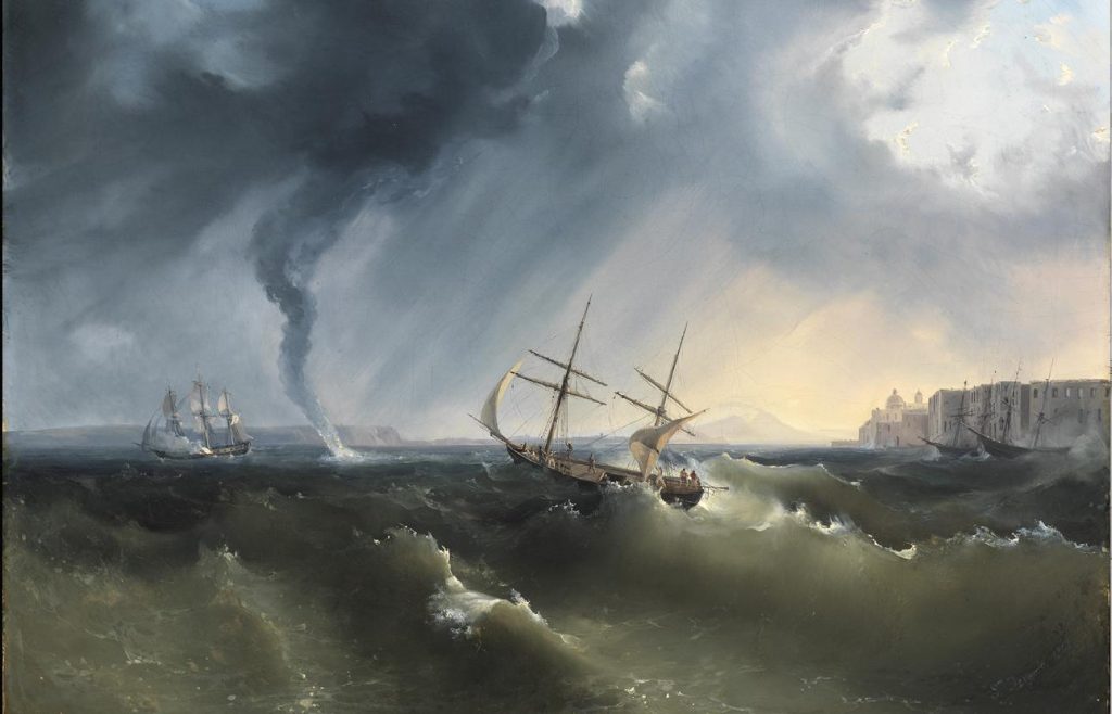 Salvatore Fergola, «Tifone nel Golfo di Procida», 1842 (Napoli, Polo Museale della Campania – Palazzo Reale)