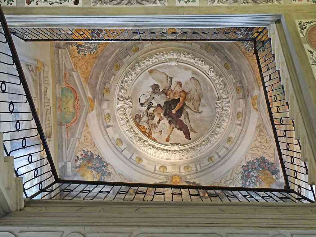 Il Tempo che rapisce la Verità, affresco all’interno di Sebastiano Ricci a Palazzetto Bru Zane (Wikipedia)