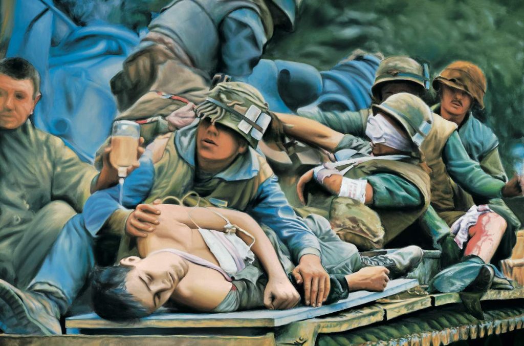 Franz Gertsch, «Vietnam» (part.), 1970 (Hess Art Collection, Bern)