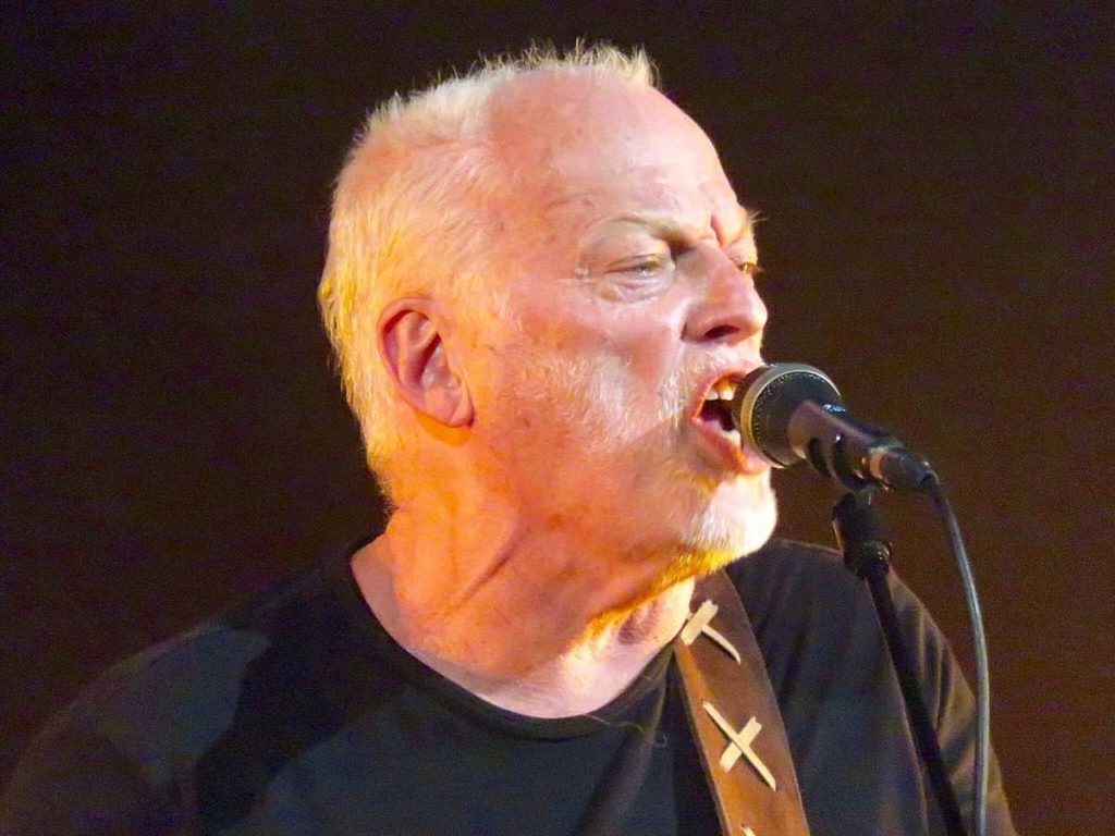 Il leggendario David Gilmour nel 2016 (Wikimedia)