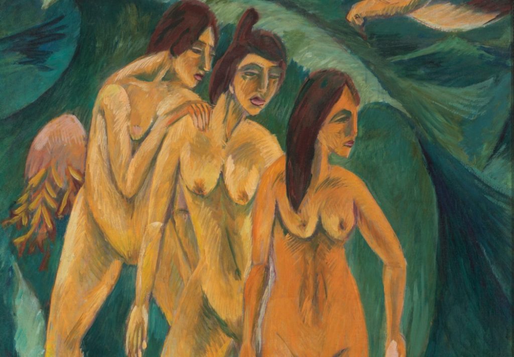 Ernst Ludwig Kirchner Drei Badende, 1913 Collection: Art Gallery of New South Wales, Sydney, Purchase 1984, Foto: AGNSW (particolare)