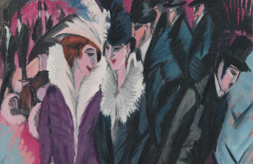 Ernst Ludwig Kirchner Die Strasse, 1913 The Museum of Modern Art, New York, purchase, 1939 Foto © 2017 Digital image, The Museum of Modern Art/Scala Florence (particolare)