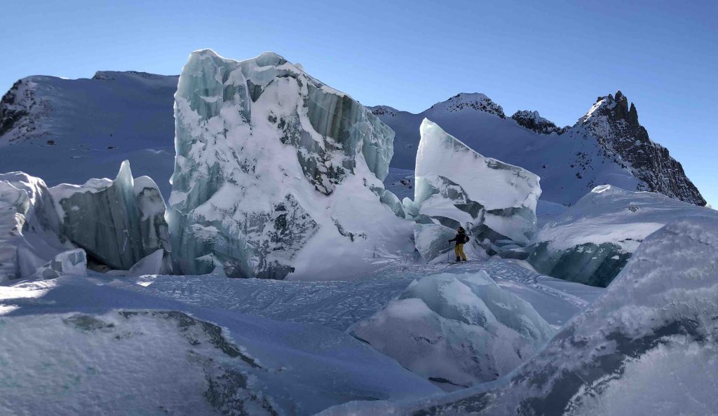 Gli iceberg del Gerenpass in un'immagine del 2020 (Kappenberger)