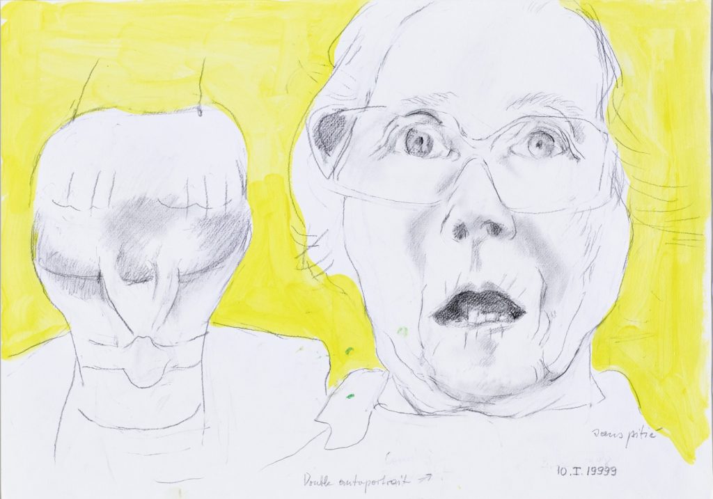 Maria Lassnig, «Double autoportrait sans pitié», 1999 (© Maria Lassnig Stiftung)