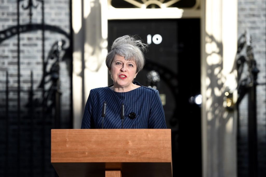 L’annuncio alla Nazione è giunto quasi a un anno di distanza dal referendum sulla Brexit (AFP)