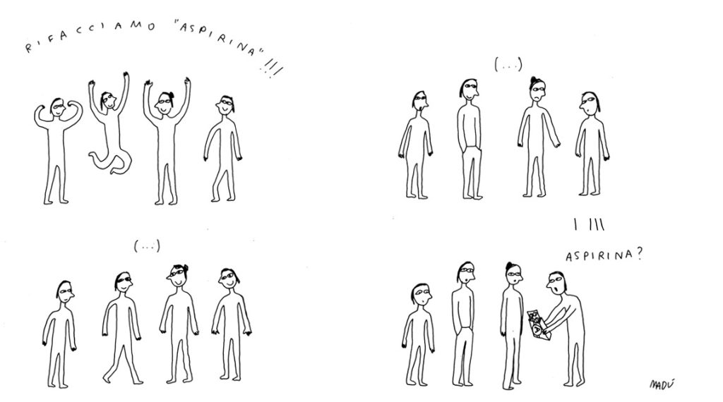 Una vignetta di Madù Fragnito per «Aspirina»