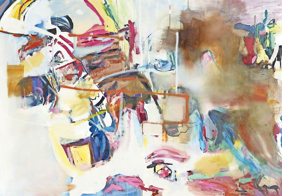 Albert Oehlen, Senza titolo, 2005 / 1997, olio su tela, 210 x 300 cm. (Lothar Schnepf © 2021, ProLitteris, Zurigo)