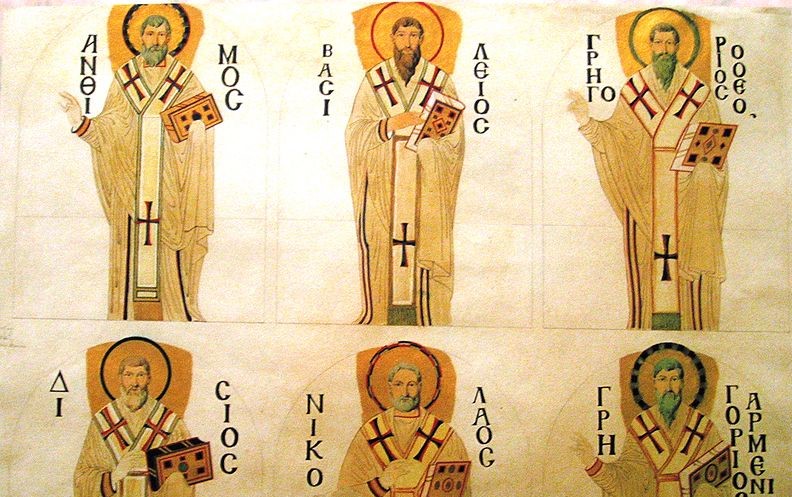 Alcuni dei mosaici rinvenuti all'interno di Santa Sofia (Archivio di Stato, Bellinzona)