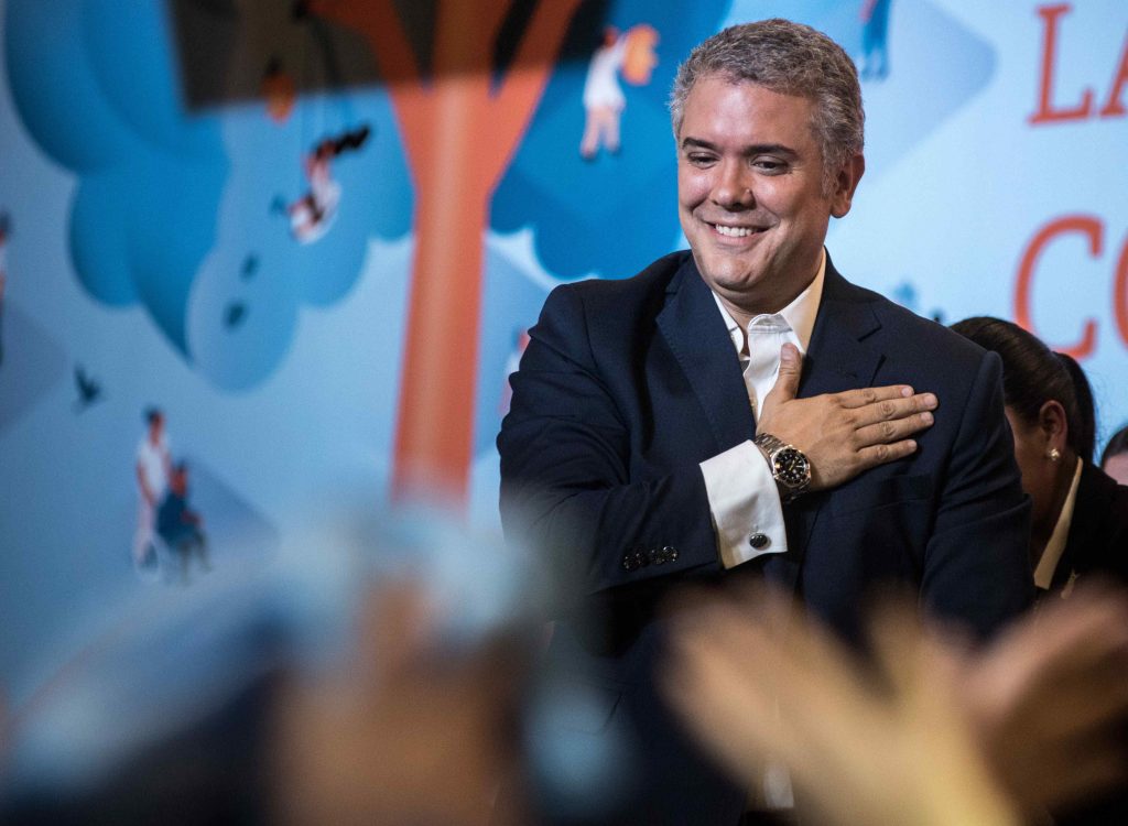 Ivan Duque promette: «non governo coi nemici» (Keystone)