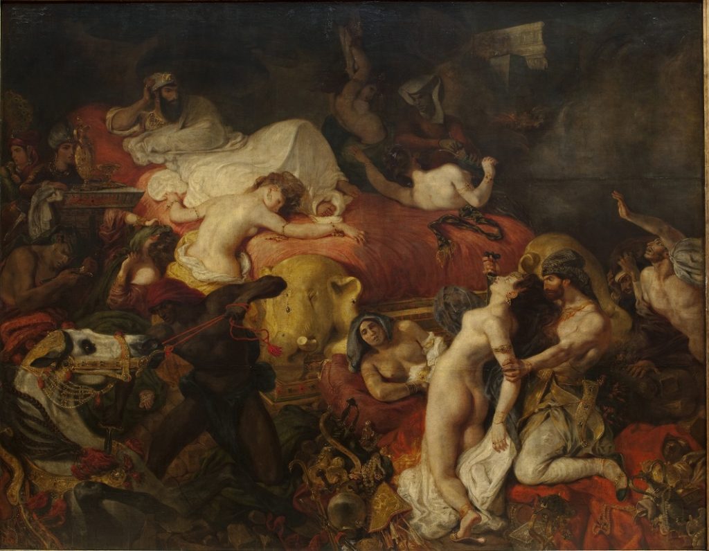 Eugène Delacroix, Mort de Sardanapale, 1827, Salon de 1827-1828 (Musée du Louvre © Musée du Louvre, dist. RMN – Grand Palais / Angèle Dequier)