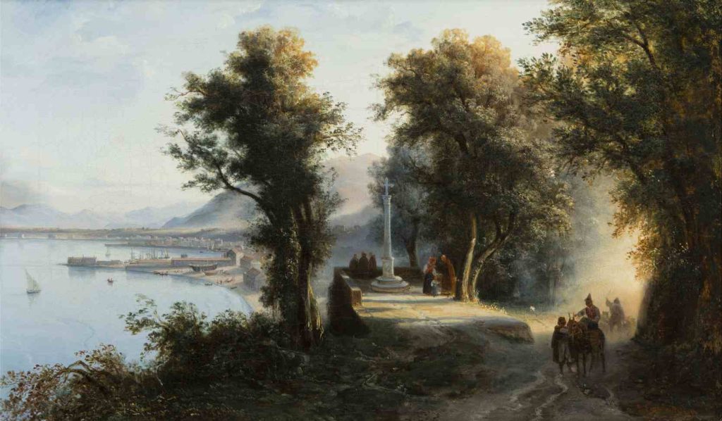 Gabriele Smargiassi, «Veduta di Castellammare presa da Santa Maria di Pozzano», 1833 (Collezione privata)