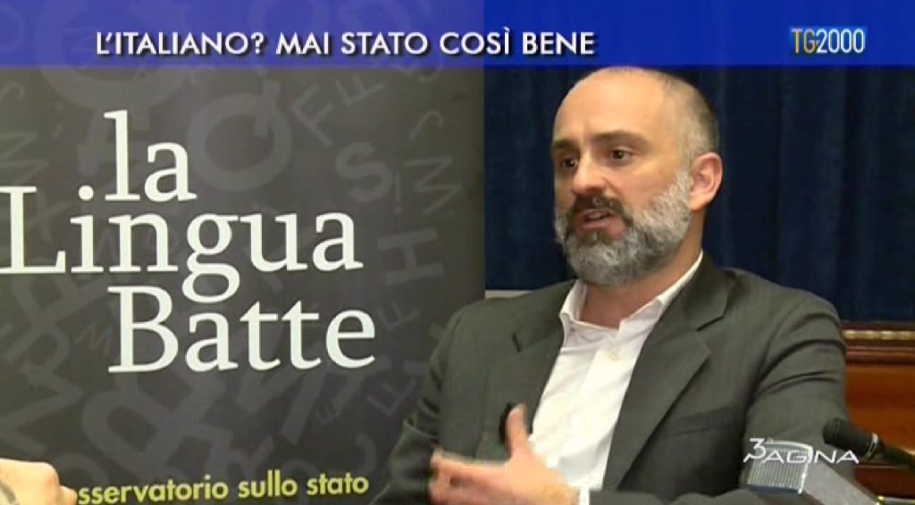 Giuseppe Antonelli dirige la trasmissione radiofonica Rai «La lingua batte» (Youtube)