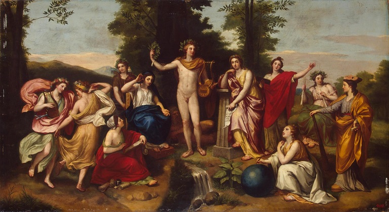 Anton Raphael Mengs, Parnaso, 1761 (custodito al Museo dell'Ermitage di San Pietroburgo)