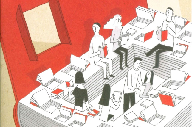 Un dettaglio della copertina del libro di Taglietti