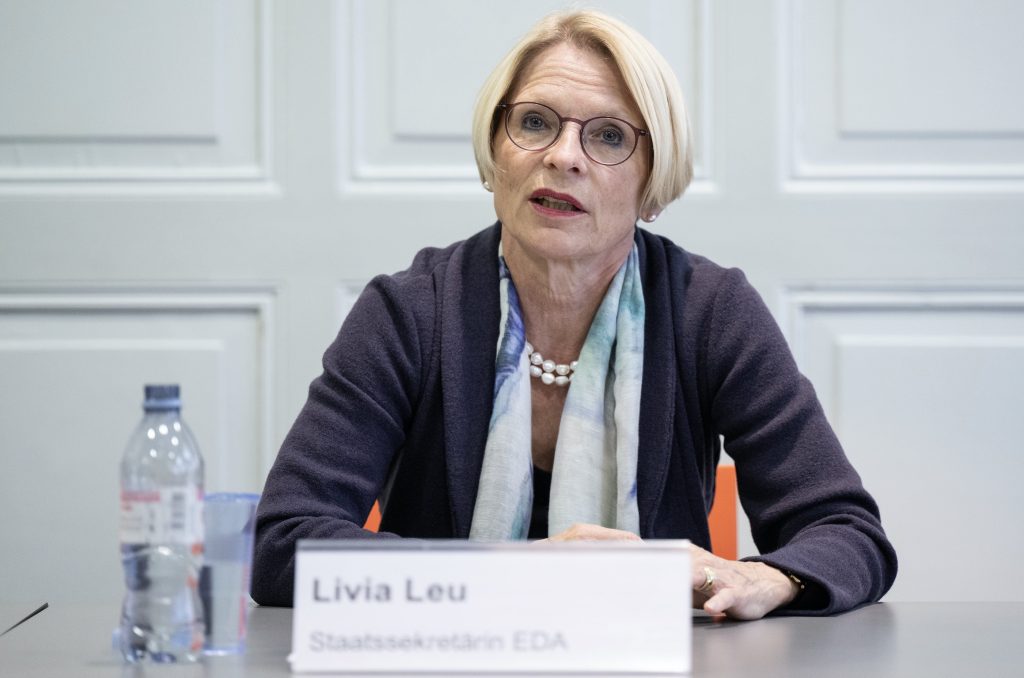 La segretaria di Stato Livia Leu, responsabile del dossier Europa (Keystone)