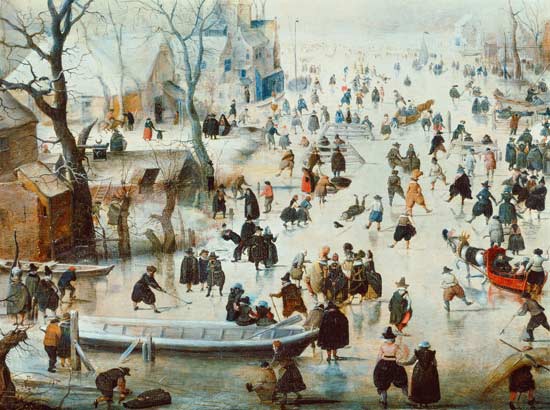 Un dipinto del pittore olandese Hendrick Averkamp (1585-1634)