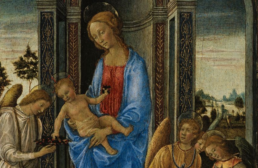 Filippino Lippi e bottega con Vincenzo Frediani, Madonna con il Bambino e angeli; Coll. priv., Cantone Ticino (Foto C. Pedroli, Chiasso)