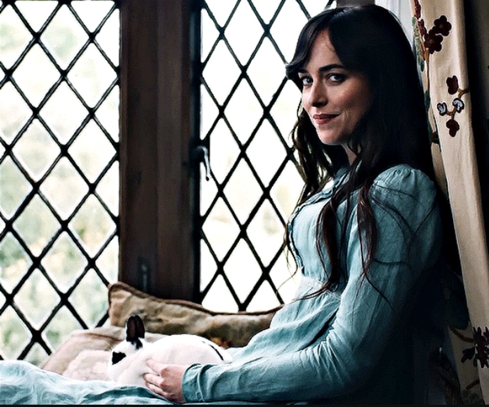 Dakota Johnson nei panni di Anne Elliot, in "Persuasione" (Netflix, 2022)