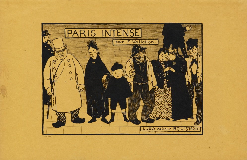 Félix Vallotton, Da Paris intense, Frontespizio, 1894 Zincografia su carta, 22 x 31,5 cm  (Collezione privata, Svizzera Foto: Peter Schälchli)