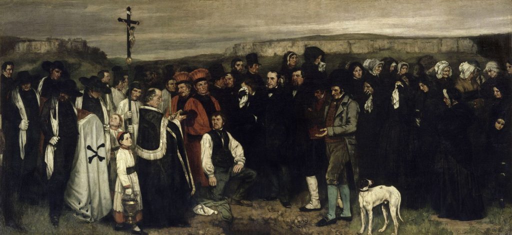 Gustave Courbet, Un enterrement à Ornans, 1849-1850 (Wikipedia)