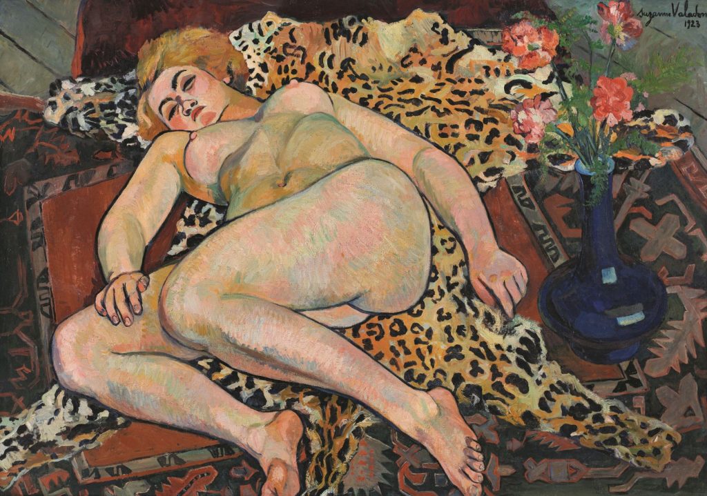 Suzanne Valadon, Catherine nue allongée sur une peau de panthère, 1923 nuda allungata su una pelle di pantera (Dominio pubblico, foto Hadiye Cangokce)