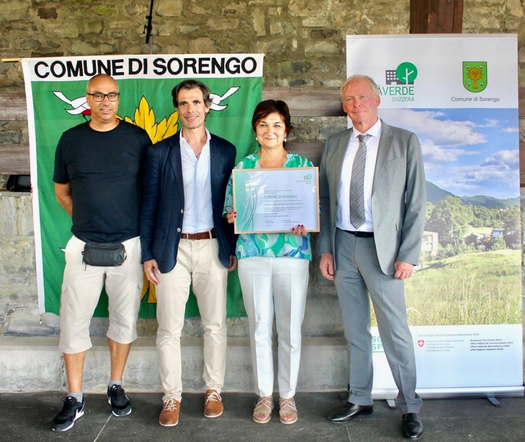 Per la sindaca di Sorengo Antonella Meuli il riconoscimento è il risultato di un impegno corale a lungo termine. (Comune di Sorengo)